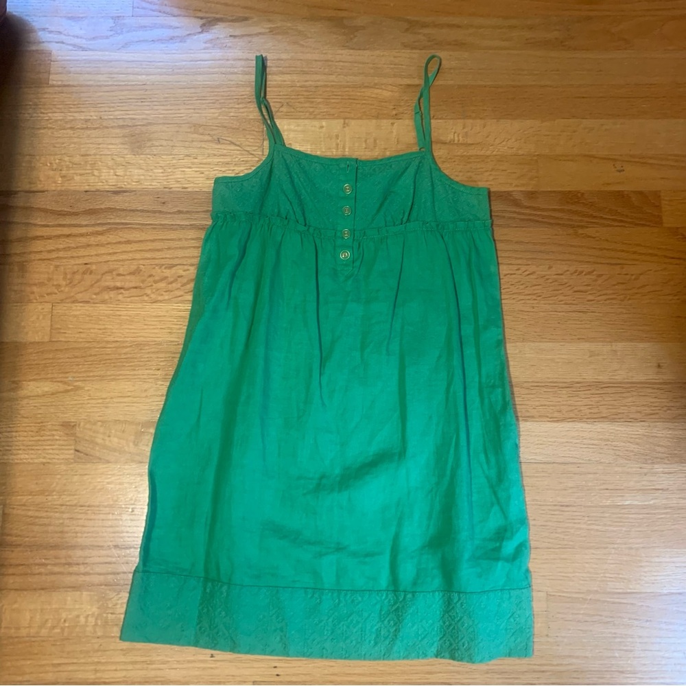 Juicy Couture Pam Gela Linen Spaghetti Strap Sundress Green Women’s Small 6